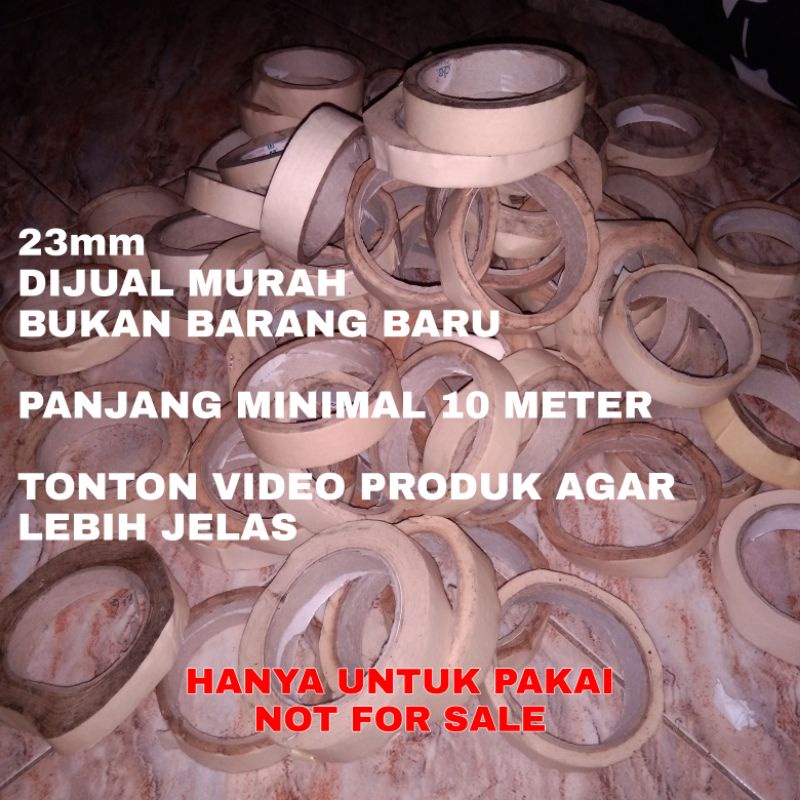 (JUAL MURAH) LAKBAN KERTAS 23MM Isolasi Kertas Solasi Kertas Putih Solasi Putih Lakban Putih 24mm