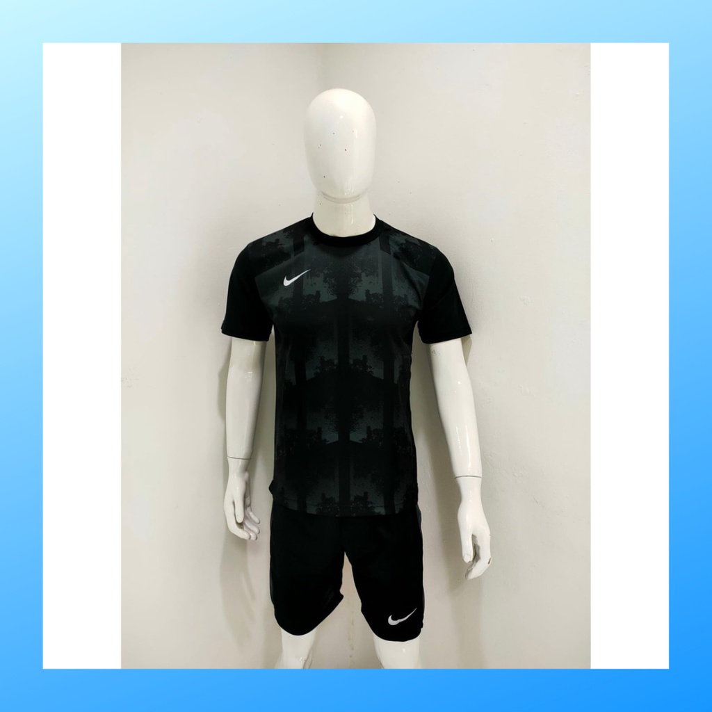 jersey futsal pria kaos sepak bola baju dan celana setelan wanita dewasa t-shirt outfit seragam jarsey kostum olahraga pakaian apparel print sport jersy soccer casual jersi suit NK159 charcoal