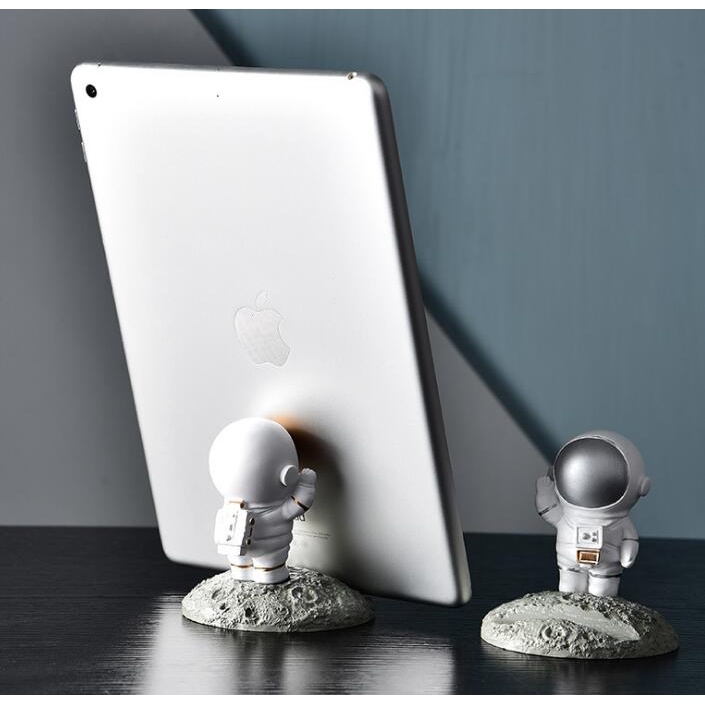 Holder Hp di meja Sandaran Penyangga Handphone Hiasan Pajangan Miniatur lemari Model astronot motif unik lucu Stand Phone Holder Astronaut nb57