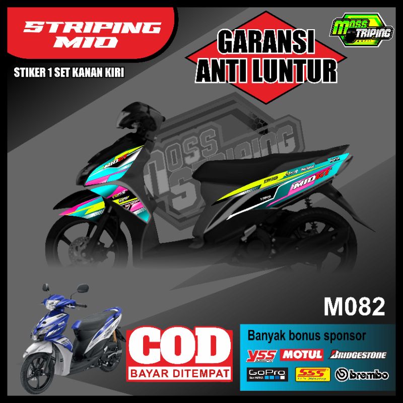 Striping stiker Mio Gt / Striping Mio GT Mio Gt Variasi Stiker Motor Mio Racing Siap Kirim Luar Jawa