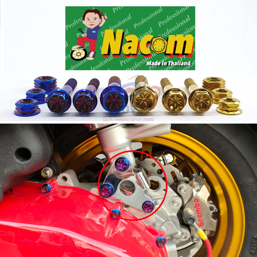 NACOM Baut Shock Belakang Vespa Matic  { STANDAR