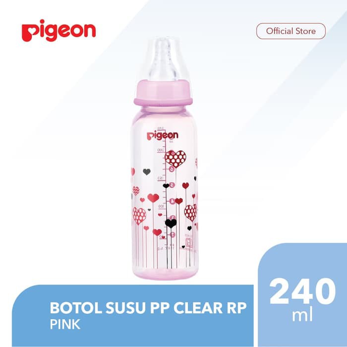 BOTOL SUSU PP CLEAR RP 240ML PIGEON