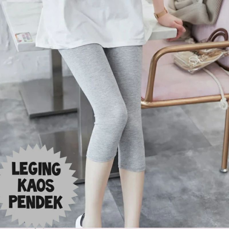 Legging Kaos Rayon 3/4 Bahan Kaos