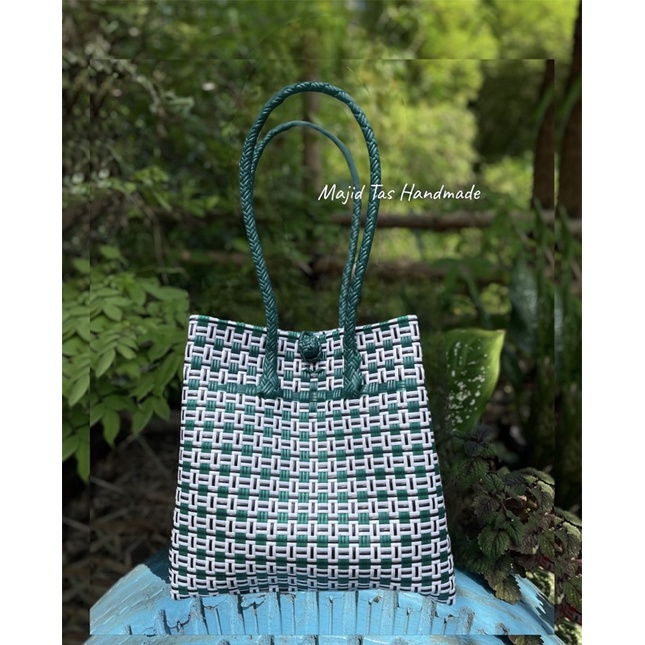 MAJID TAS HANDMADE - Tote Bag Wanita Jali Stylist Aesthetic Motif Kotak