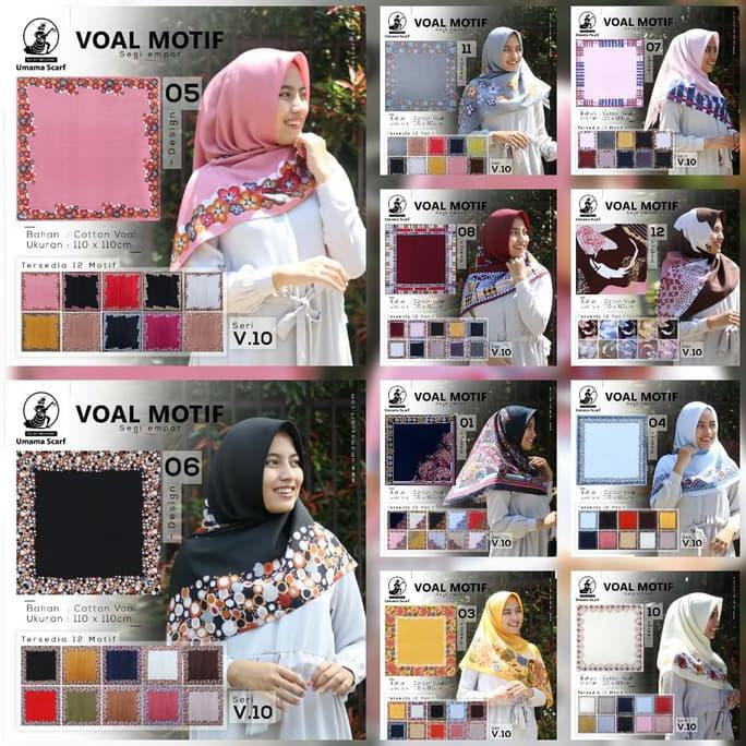 TOP TERBARU VOAL MOTIF UMMAMA JILBAB HIJAB SEGI EMPAT PRINTED / UMMAMA VOAL MOTIF - RANDOM TT2 ...
