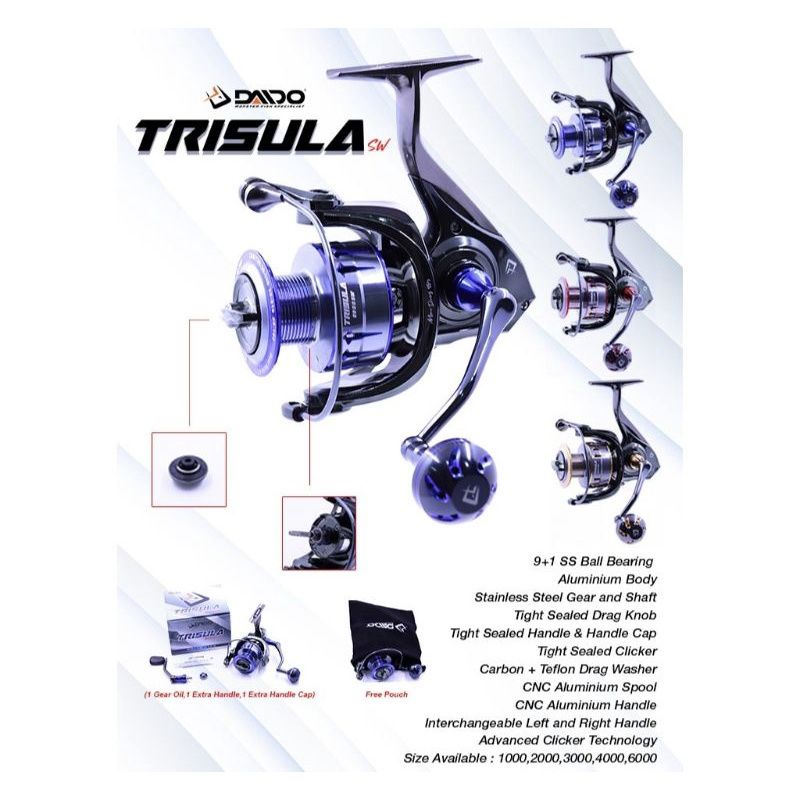 Reel Mancing Daido Trisula SW 1000 2000 3000 4000 6000
