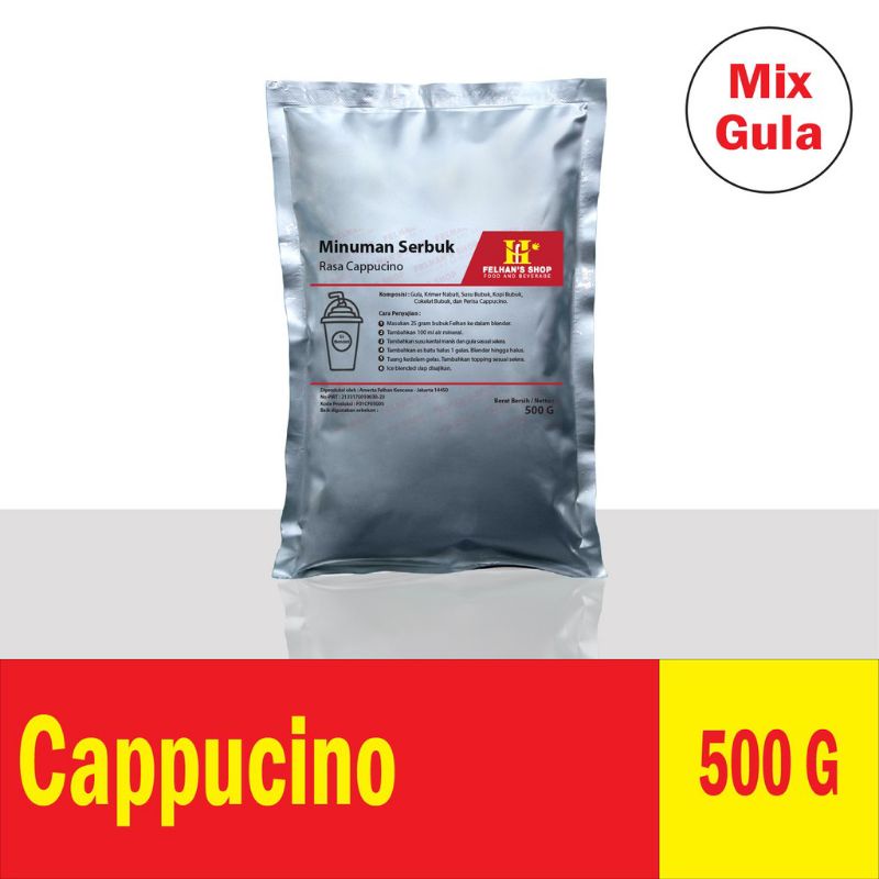 

(500gr) Cappucino / powder drink / es blended / bubuk minuman / felhan