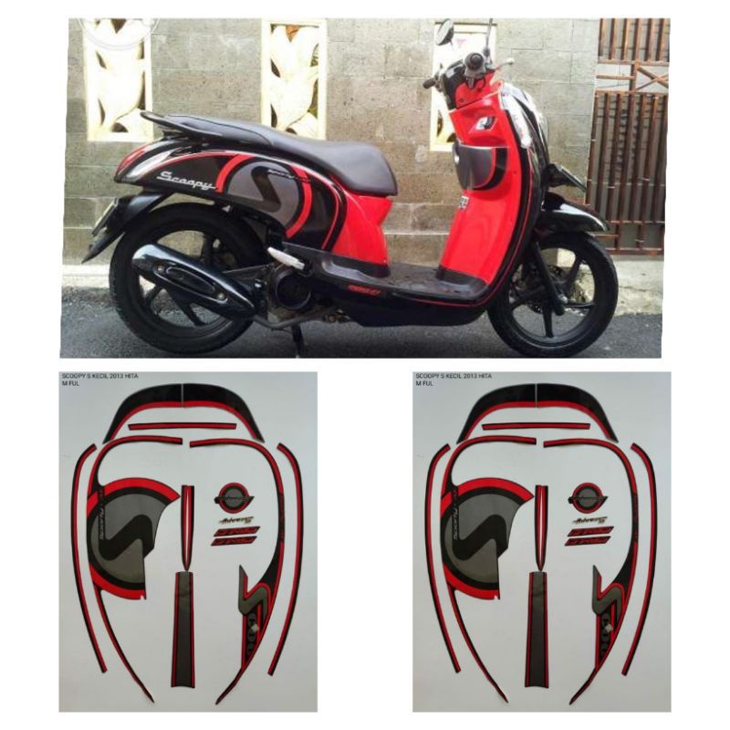 striping full body honda scoopy 2013