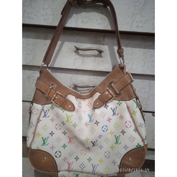 LV white multicolor preloved