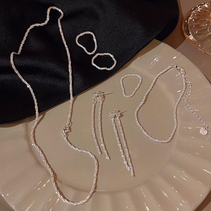 Set Kalung Anting Cincin Dan Gelang Model Simple