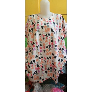 PRODUK TERLARIS Blus Santai Wanita Jumbo Size Random Motif