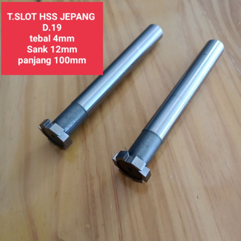 T SLOT 4×19, pisau T SLOT HSS JEPANG D.19mm tebal 4mm