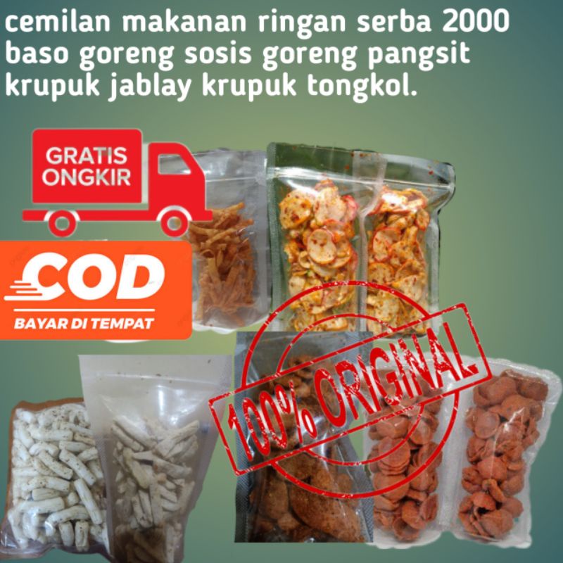 

cemilan.makanan ringan.basogoreng.sosisgoreng.krupuktongkol.krupukjablay.