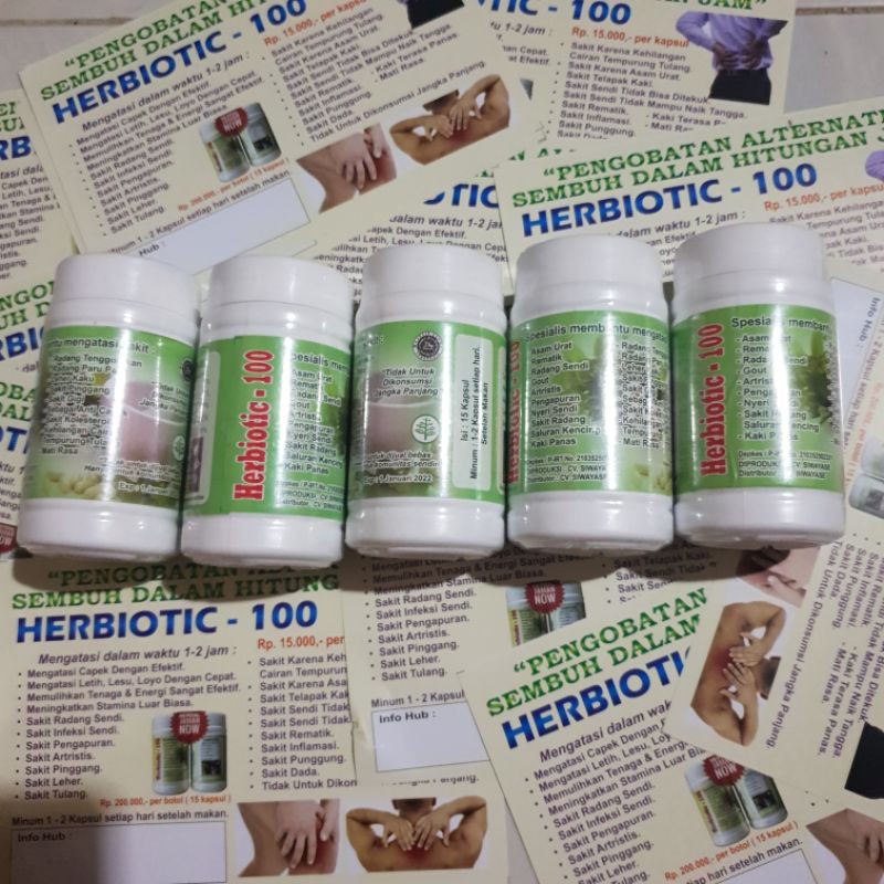 Herbiotic 100 Original Paket Pembelian 5 Botol Termurah
