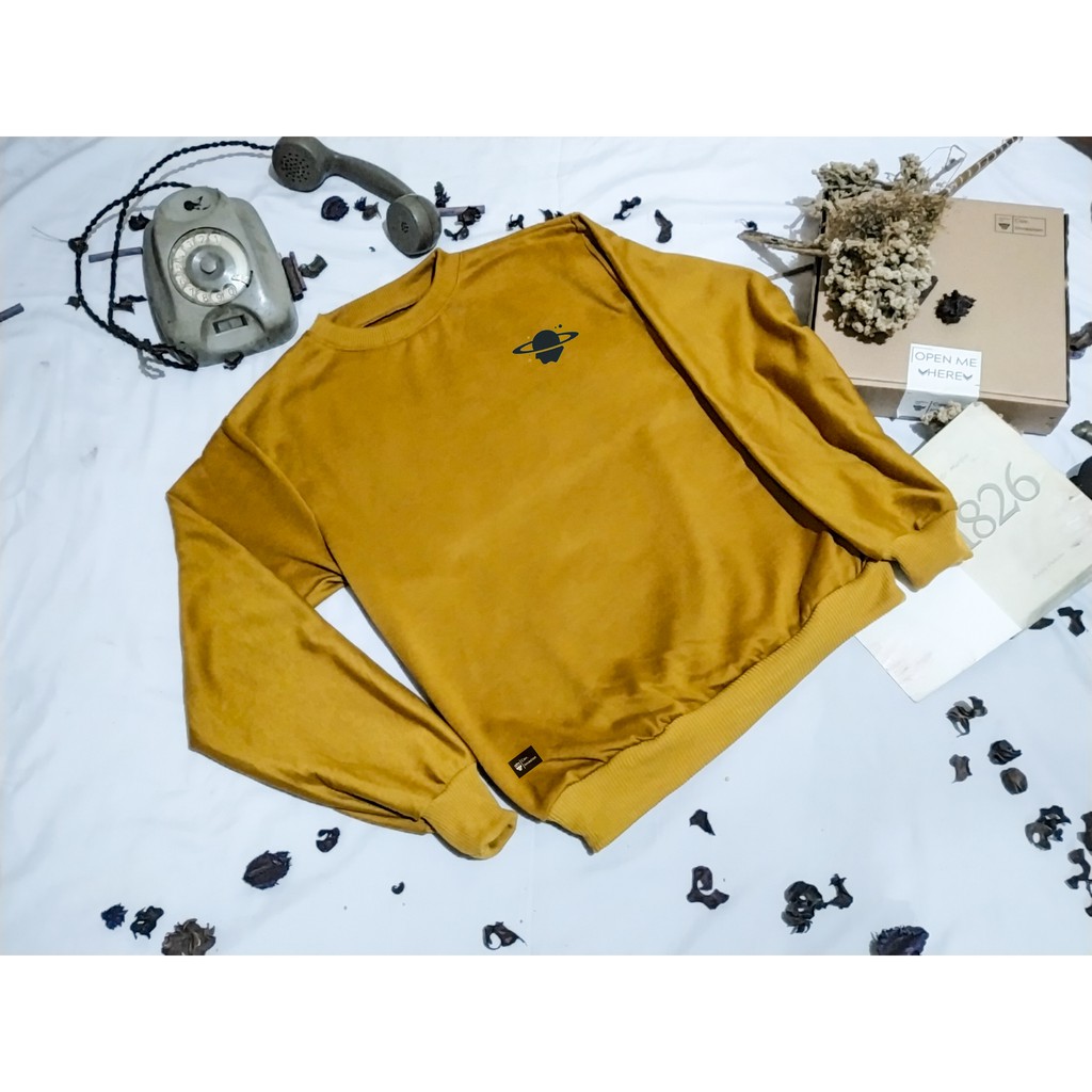 [COD] SWEATER PRIA WANITA Planet Boy CREWNECK HITS MURAH OOTD DISTRO [AESTHETIC]-Mocca