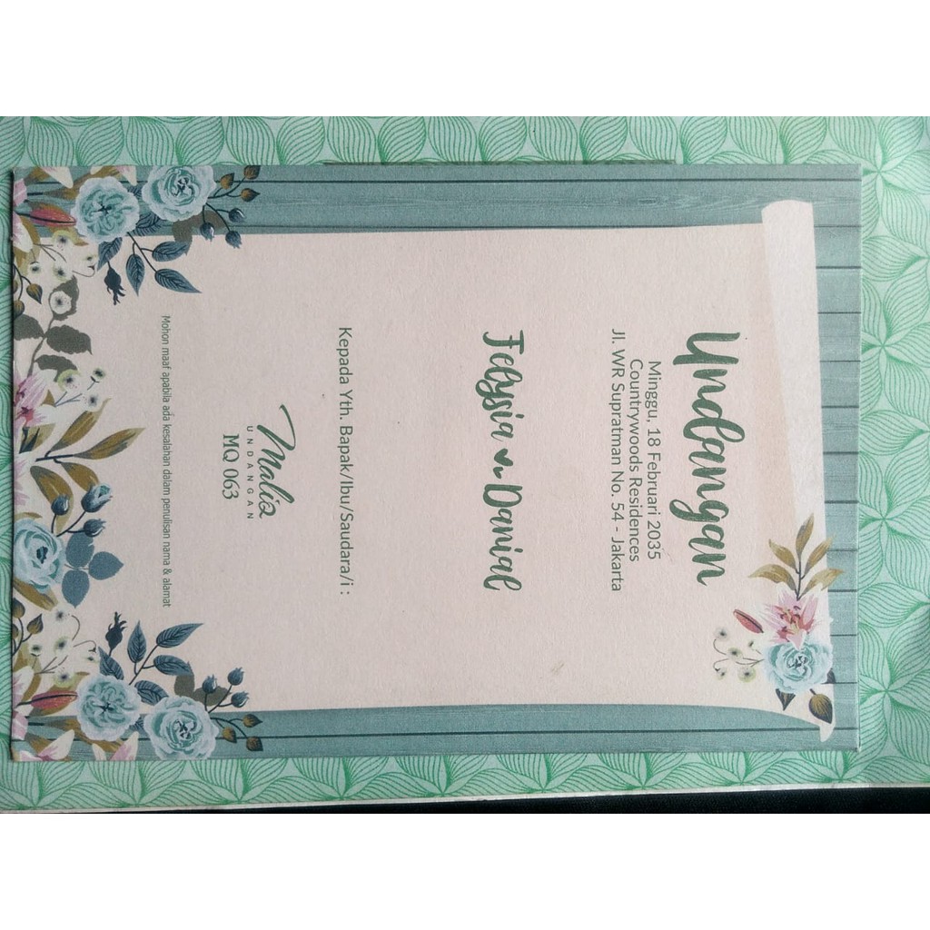 

UNDANGAN NIKAH GRATIS LABEL PLASTIK