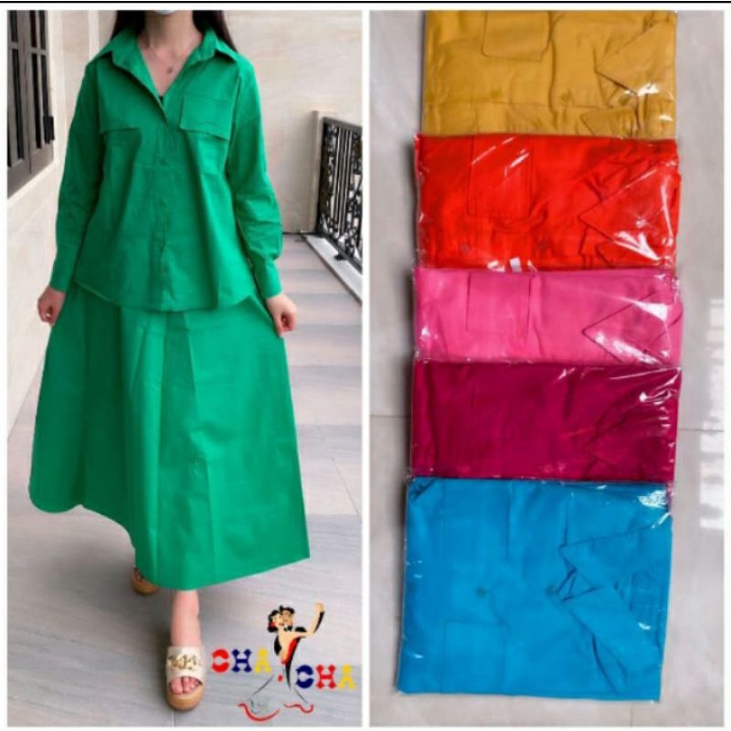 SET ROK KATUN/SET ROK POLOS/SET ROK WANITA/ONE SET