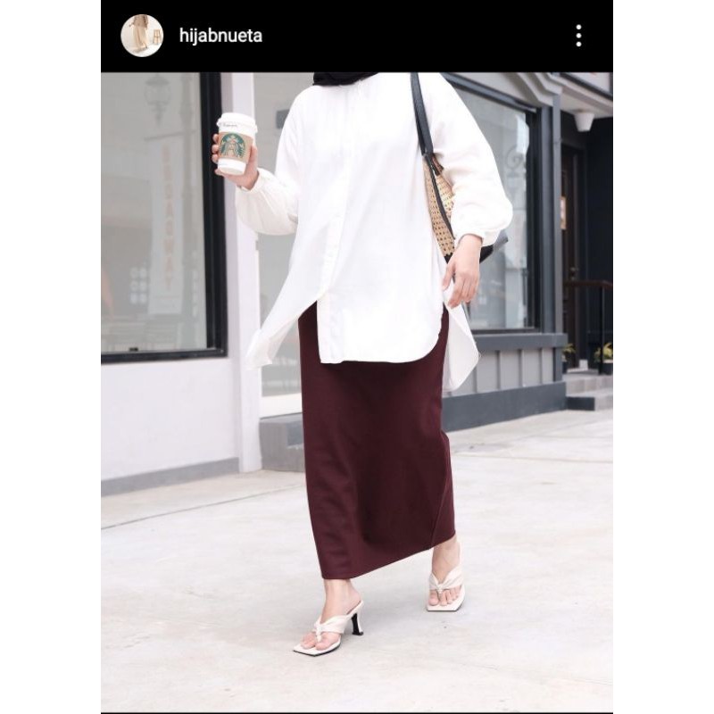 Gamila Skirt Hijab Nueta (Maroon)