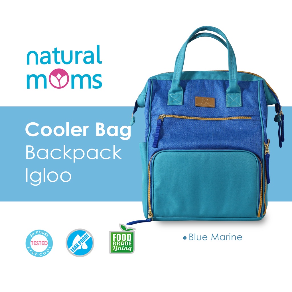 Cooler Bag Natural Moms - Backpack New Igloo Blue