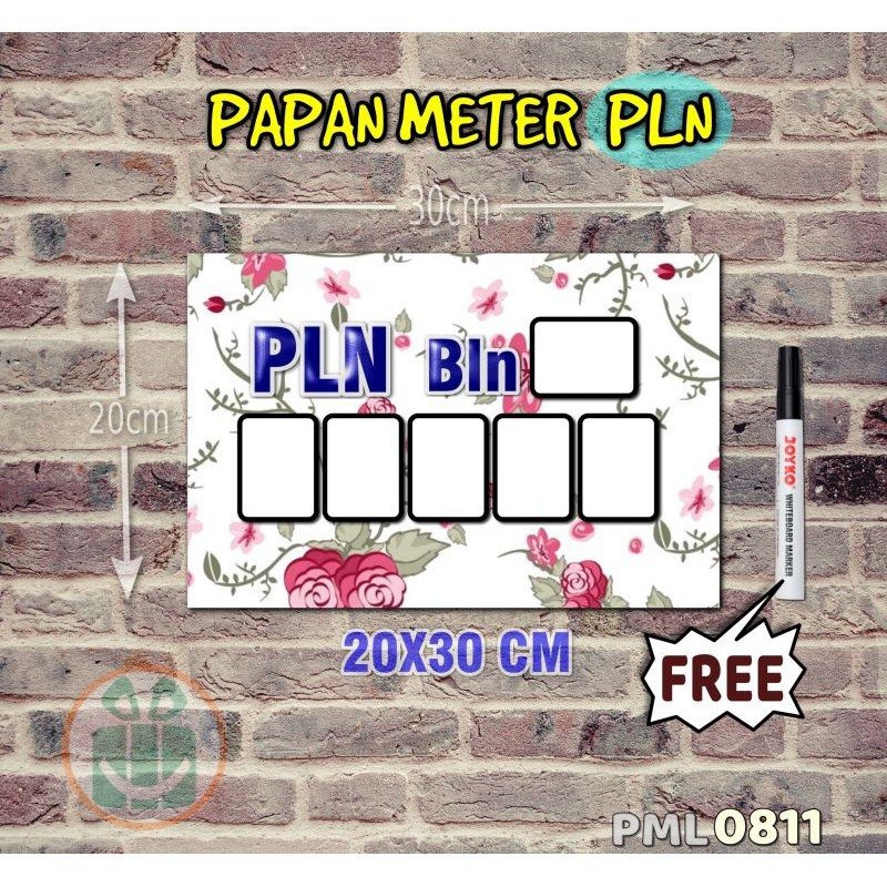 

SBC Papan Meter Listrik PLN PAM motif Unik - Flower 11