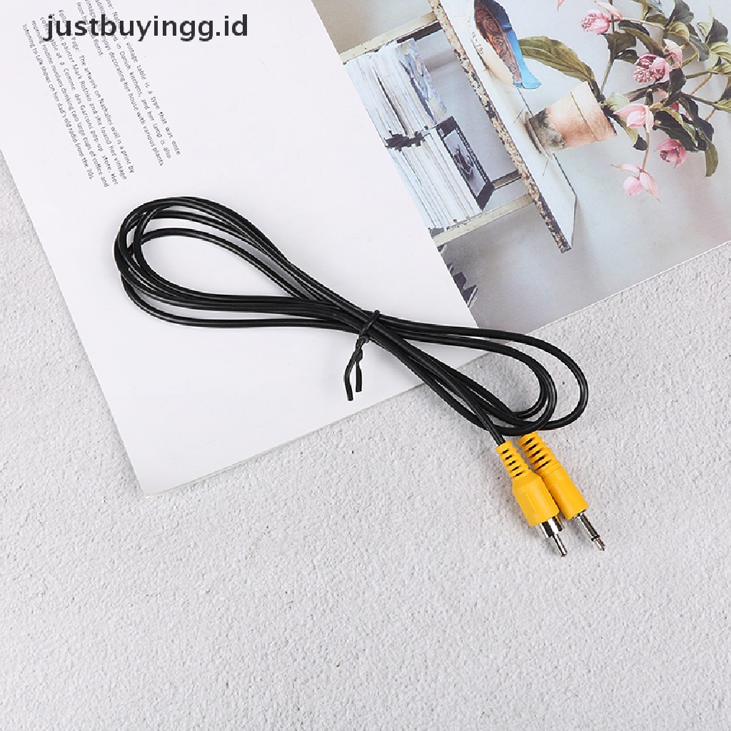 [justbuyingg.id] 3.5mm 1/8&quot; mono male plug to single rca male audio video cable adapter cord 1.5M ID