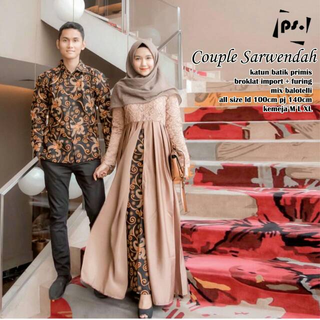 SHOPASHOP SOLO - kebaya brukat tanah abang btc solo batik couple dress batik long blouse Sarwendah