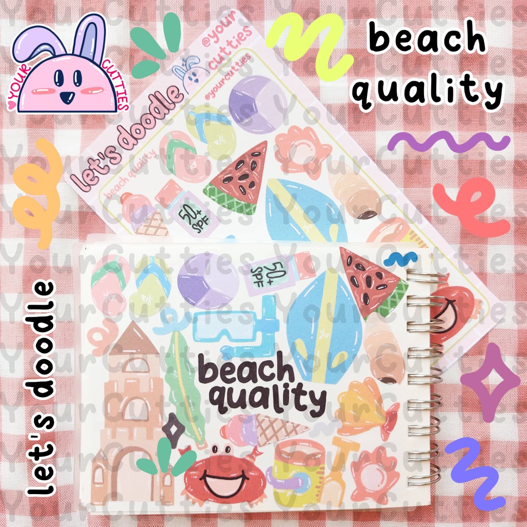 

[SHEET] STIKER BEACH QUALITY PANTAI JURNAL BUJO PLANNER LUCU MURAH