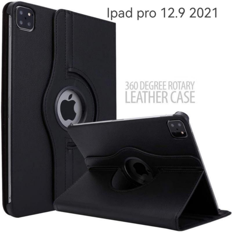 sarung Rotary Ipad pro 12.9 2020 2021 2022 Leather Case Flip buku book Cover Casing 360 putar stand standing Pelindung