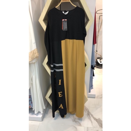 Dress Hidaiyah Black - Yellow Mustard SiSeSa