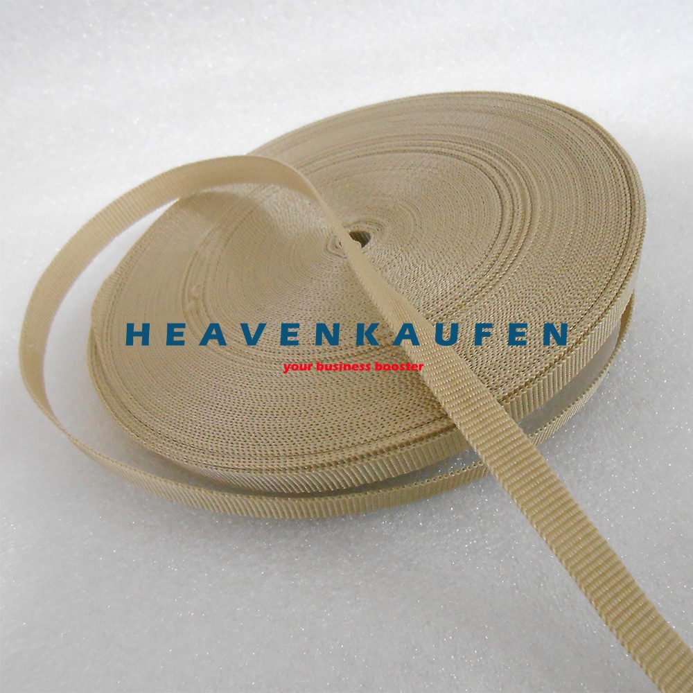 Webbing Lanyard Lebar 1 cm Warna Cream Krem Untuk Tali Lanyard ID Card Craft DIY Meteran