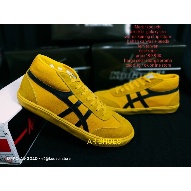 SEPATU KODACHI GALAXY TINGGI KUNING /SEPATU KODACI /SEPATU KODACI GALAXY TINGGI/SEPATU GALAXY KUNING