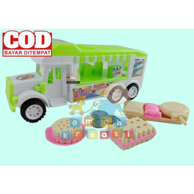 LI 12 MAINAN ES KRIM TRUCK DAN PERMEN / ICE CREAM TRUCK AND CANDY / MAINAN MOBIL JUALAN PERMEN
