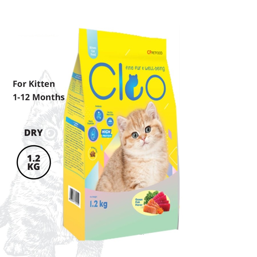 Makan Kucing Cleo Cat Food 1.2kg Persian/Kitten Ocean Fish Flavour