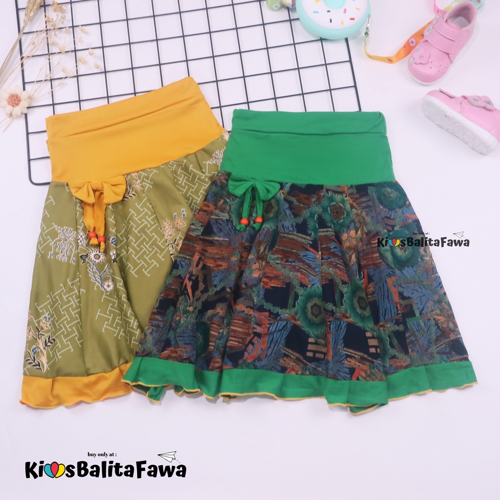 Rok Pita Amanda uk. 7-9 Tahun / Rok Anak Perempuan Motif Rempel Bawahan Cewek Batik