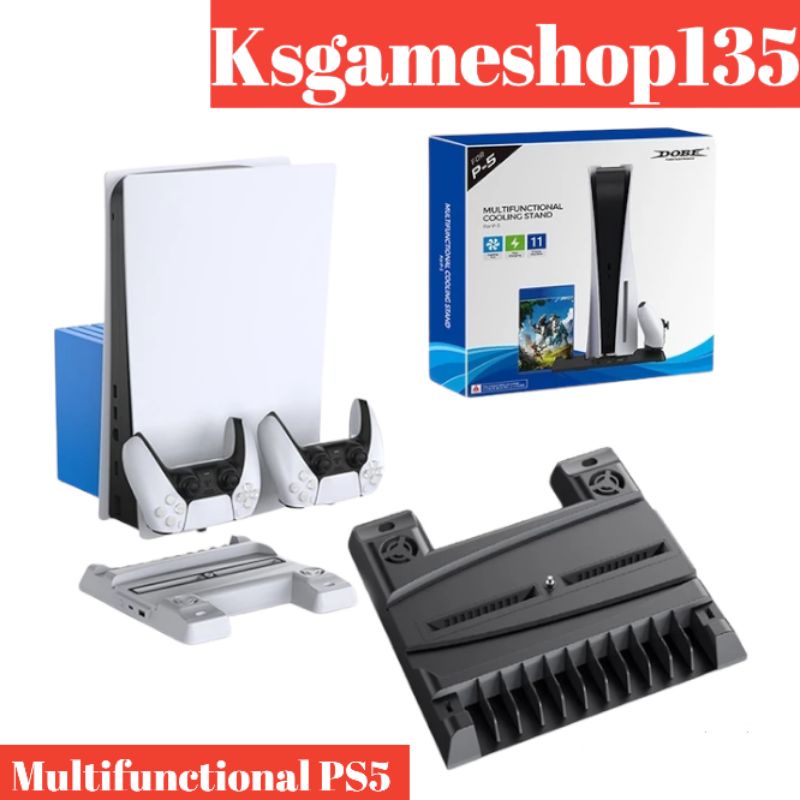 DOBE Multifunctional Vertical Charging Stand Cooling Fan PS5