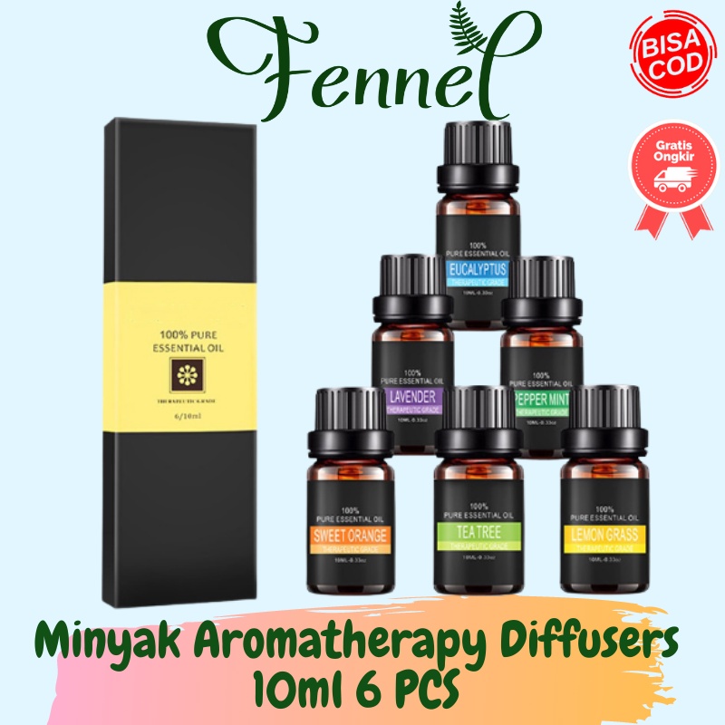 Minyak Esensial Aromatherapy Diffusers 10ml 6 PCS