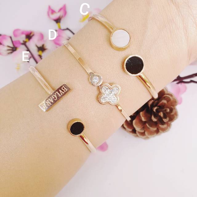 Gelang bangle korea asli titanium anti karat dan alergi GBT-24