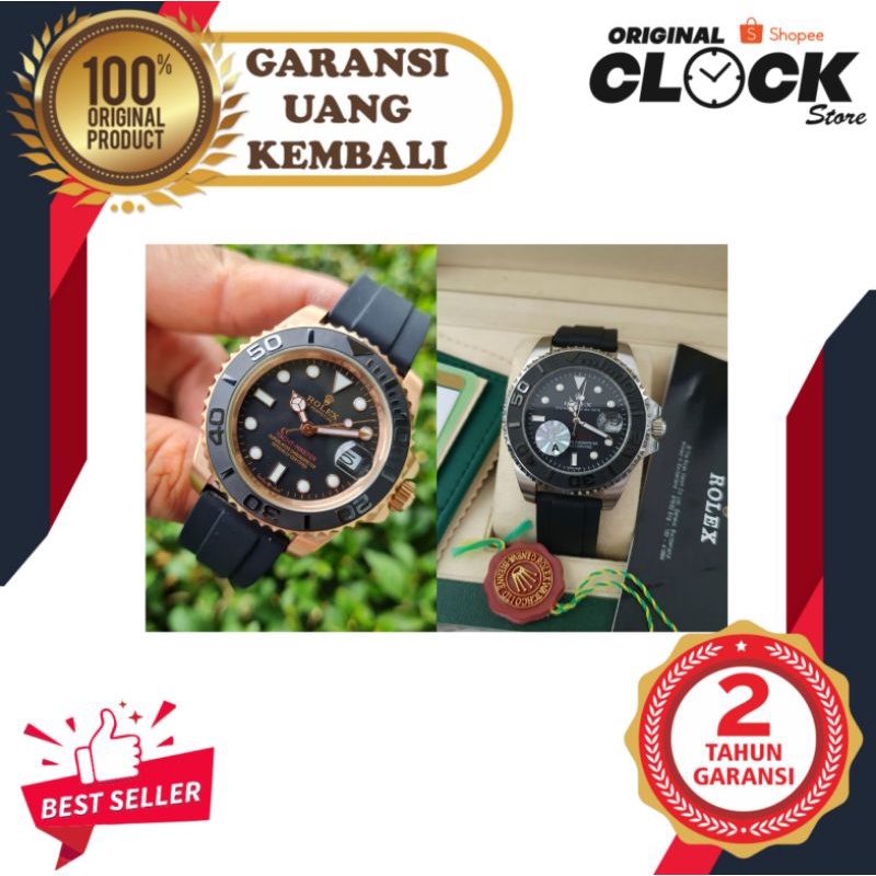 JAM TANGAN PRIA WANITA | RANTAI | KULIT | KARET | MURAH | - pria rolex yacht-master super automatic 