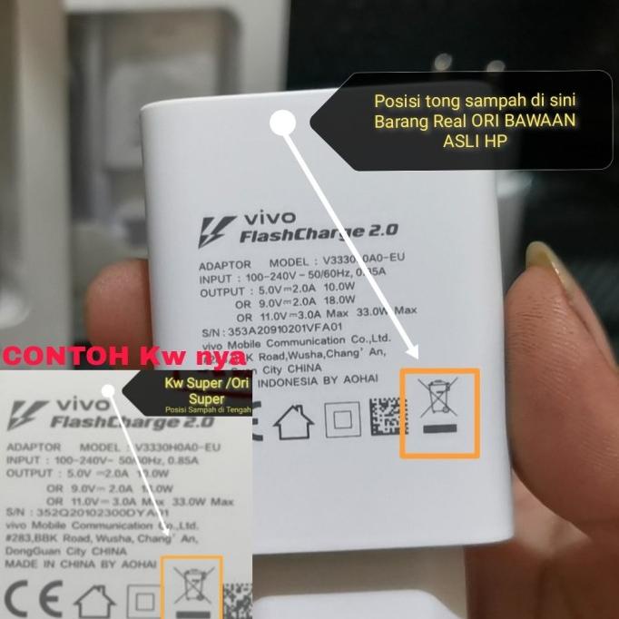 [Cabutan Hp/Copotan] Kepala Charger Vivo V20 X50 pro 33w Original 100%