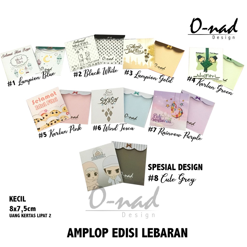 Amplop Lebaran Idul Fitri Angpao Full Color Design Lucu 1 Pak Isi 10 Pcs Ukuran 8 X 73 Cm