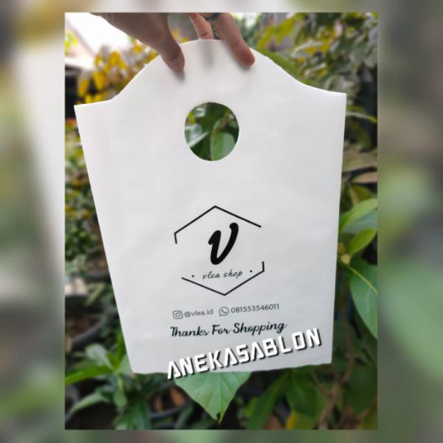 Kantong Plastik Sablon Plong PE Gunung 25x35