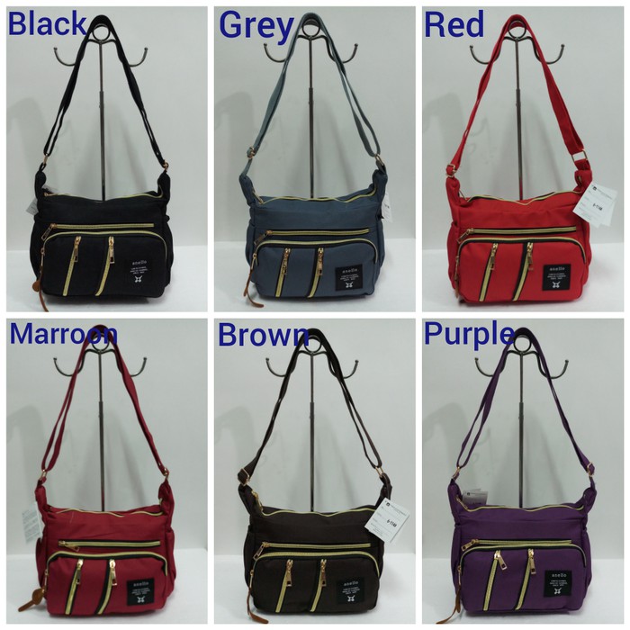 TAS MEWAH TAS SELEMPANG ANELLO 6res A114 ORIGINAL