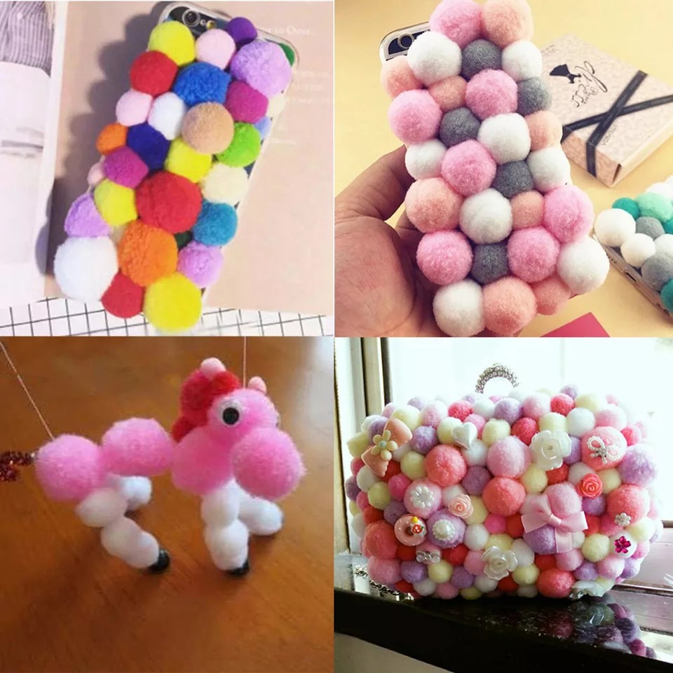 50pcs/lot pompom colourfull