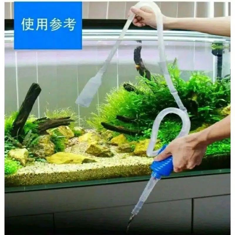 cleaner pump sipon penguras aquarium aquascape