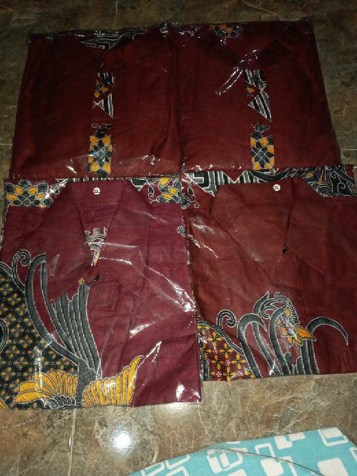 Batik Couple Gamis Batik Maura Sania Ruffle Ori Ndoro Jowi Dnt Size M L Xl All Size