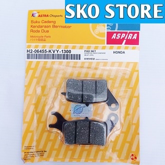 Kampas Rem H2-06455-KVY-1300 Aspira Original Diskpad Dispad Discpad BEAT KARBURATOR(FR) Murah