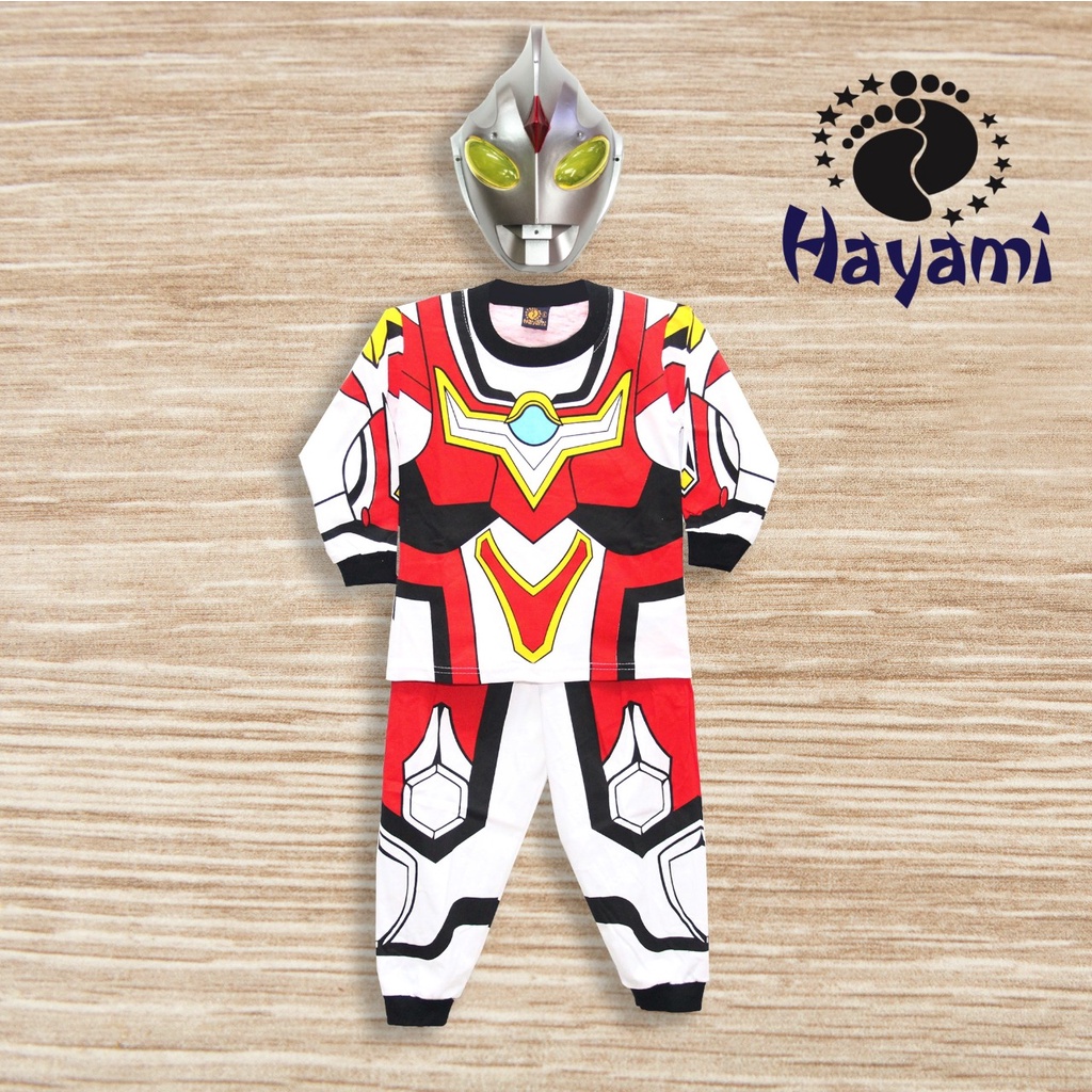 PROMO  2-7 TH BAJU ANAK KOSTUM FREE TOPENG KARAKTER ULTRAMAN HAYAMI / BAJU ANAK LAKI - LAKI / BAJU B