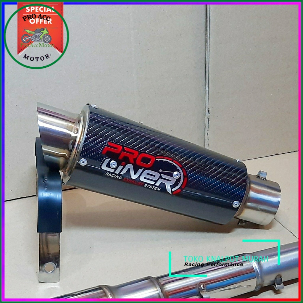 Knalpot Proliner carbon untuk motor 135cc-150cc