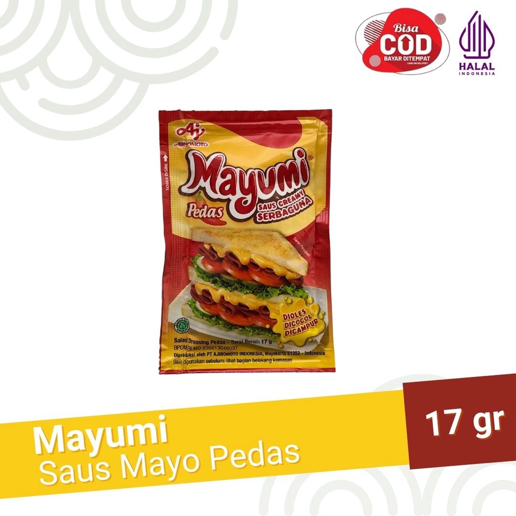 Mayumi Saus Mayo Original 20gr - Mayumi Saus Mayo Pedas 17gr