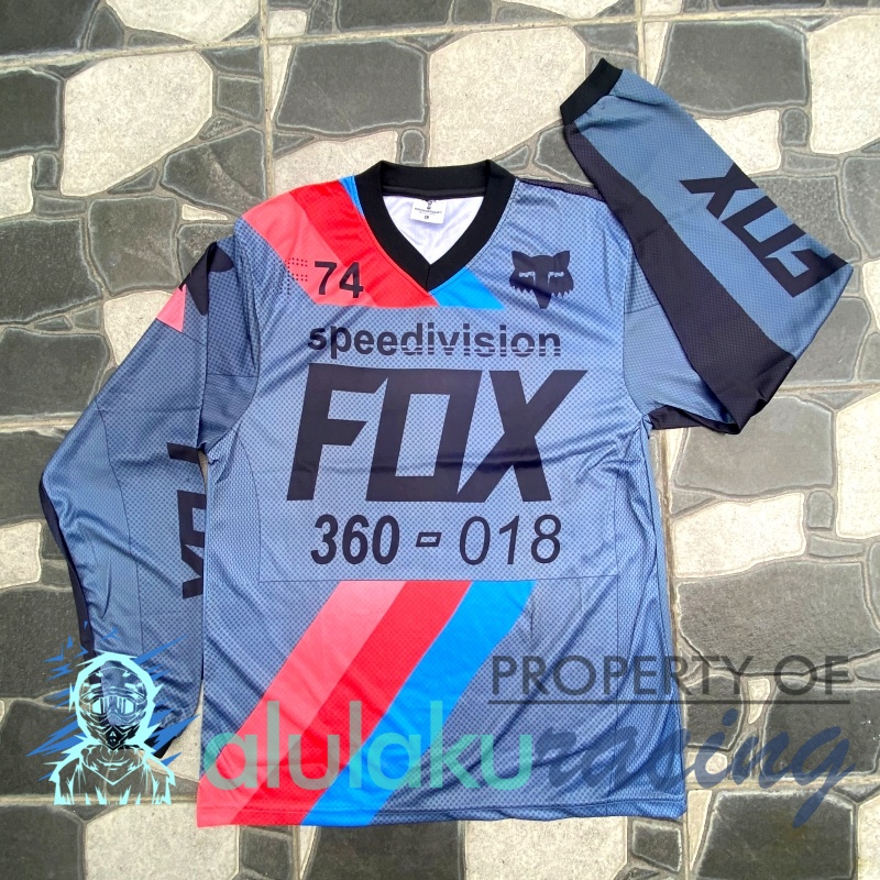 Jersey, Celana, Sarung Tangan &amp; Sepatu Fullprint with Protectors Fullset MX Trail Motocross - Paket Bundling FOCTFG110101-F41